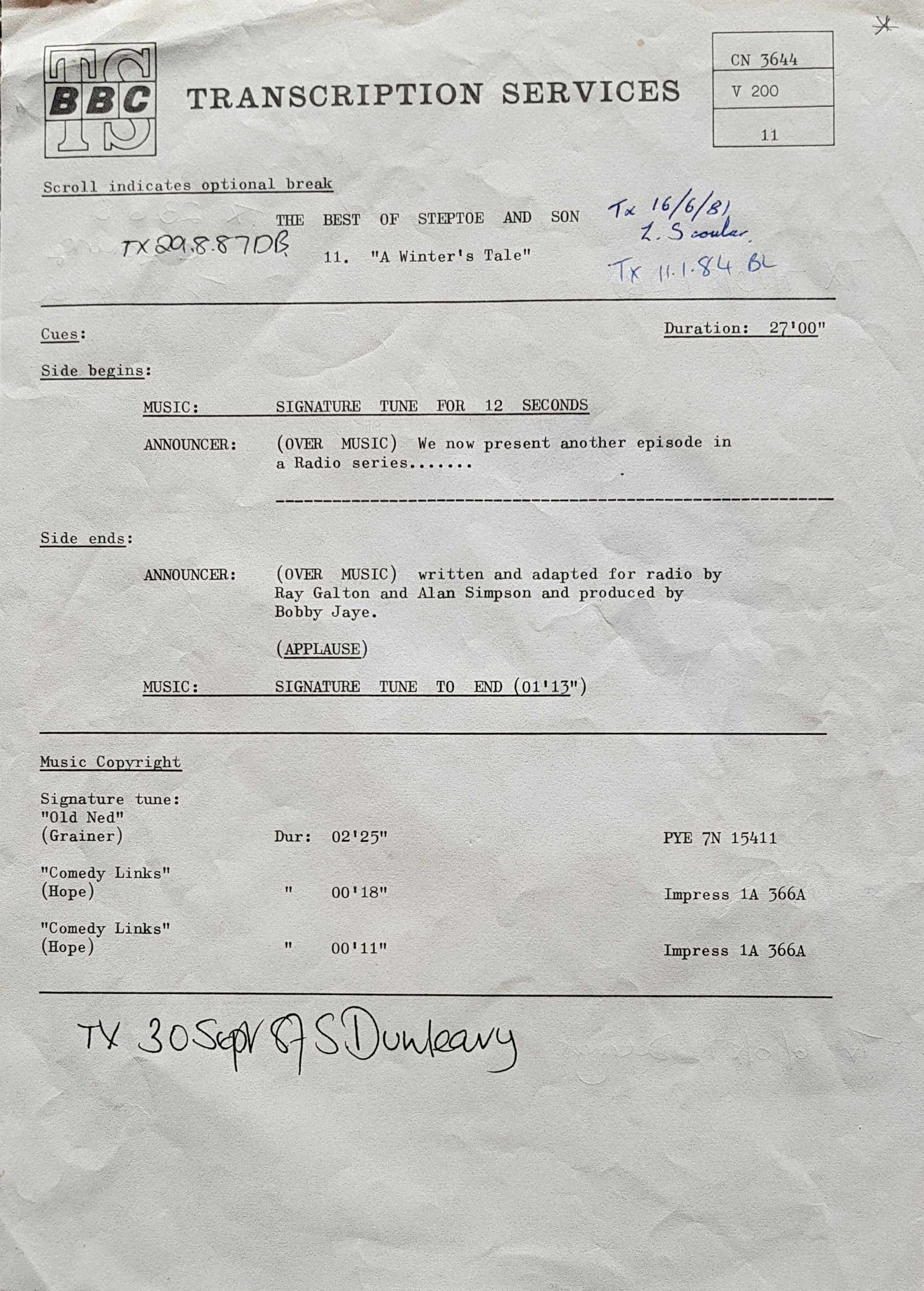 Inserts from CN 3644 6